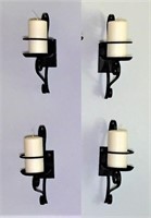 Four Scrolled Metal Candle Holders