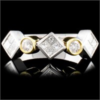 18K TT Gold 0.60ctw Diamond Ring