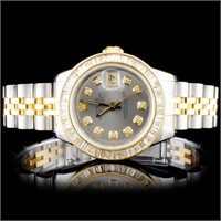 Rolex YG/SS DateJust Ladies Diamond Wristwatch