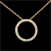 14K Gold 0.73ctw Diamond Pendant