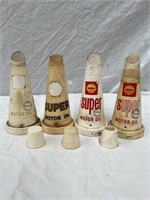 4 Shell oil bottle tops & caps