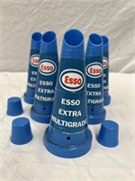 5 x Esso multigrade oil bottle tops & 3 caps
