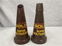 2 Solo super multigrade plastic oil bottle tops