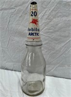 Mobiloil Arctic  tin top & genuine Vacuum bottle