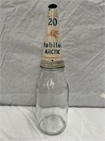 Mobiloil Arctic 20 tin top & genuine litre bottle