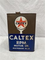 Caltex RPM gallon oil tin
