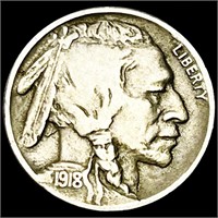 1918-D Buffalo Nickel ABOUT UNCIRCULATED