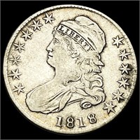 1818 Capped Bust Half Dollar NEARLY UNCIRCULATED