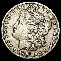 1891-CC Morgan Silver Dollar NEARLY UNCIRCULATED
