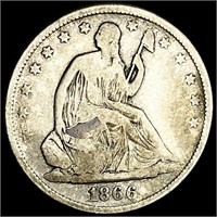1866-S Seated Liberty Half Dollar NICELY CIRC