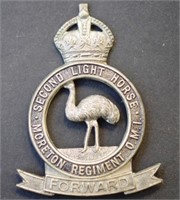 Morton light horse cap badge