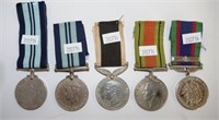 Five World War II Medals (1939 - 1945)