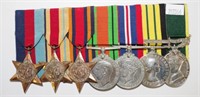 Set of seven British WWII Medals