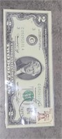 5 Unc. $2.00-1st Day Stamped