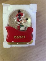 6 Mickey Mouse Globe Ornaments--jc Penny