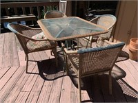 All Weather Wicker Outside Table & Chairs