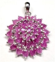 925 Sterling Silver 15.10 cts Ruby Pendant