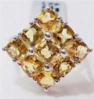925 Sterling Silver 4.50 cts Citrine Ring