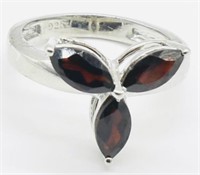 925 Sterling Silver 2.15 cts Garnet Ring