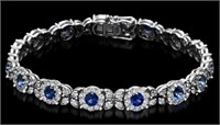 $13,360  9.57 cts Blue Sapphire & Diamond 14k