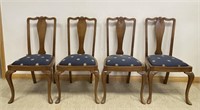 FOUR LOVELY SOLID MAHOGANY DINING CHAIRS