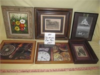 6pc Wood Frame Wall Art - Prints & Original