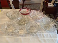 8 glass bowls