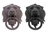 Monumental Metal Lion Head Door Knocker
