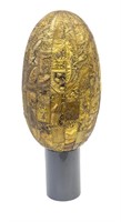 Studded Brass Patchwork Egg