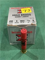 25 - Winchester 410 GA 3 inch 6 Shot Ammo