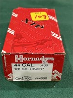 100 - Hornady 44cal 180gr. XTP Bullets