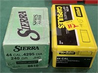 Sierra 44cal Bullets and Speer Shot Capsules