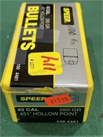 100 - Speer .451cal 260gr. HP Bullets