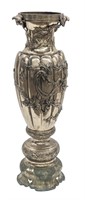 An Important Monumental Cast Bronze Japanese Vase