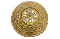 French Gold Painted Embossed Wall Clock