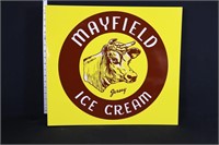 Yellow Mayfield Dairy flange sign