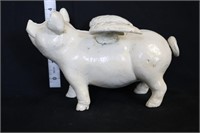 Cast Iron flying pig bank