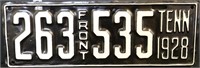 1928 Front TN license plate