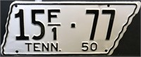 1950 Tennessee license plate
