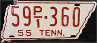 1955 Tennessee license plate