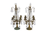 French Baccarat (Attribution) Candelabras