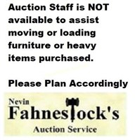 Auction staff not available to help move items.