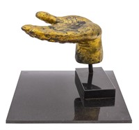 Gilded Metal Hand Sculpture
