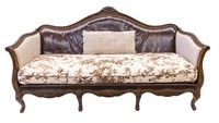 French Country Leather Back Sofa