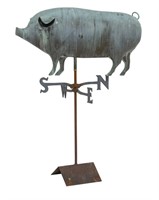 Varigated Copper Pig Weathervane