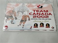2002 Team Canada Pins & Holder Incl Mario