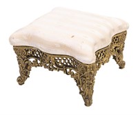 Gilded Cast Iron Aesthetic Style Foot Stool
