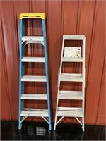 5' Aluminum Step Ladder & 6' Fiberglass Step