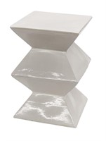 Karl Springer Style Ceramic Occasional Table