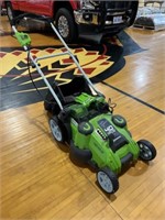 Greenworks 40 Volt Mower with Batteries & Charger